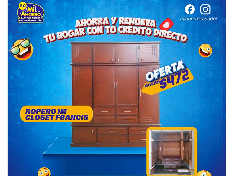 Ropero madera Ecuador Mi Ahorro 