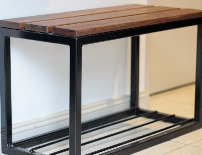 Mesa de Centro de Madera y Metal Ecuador