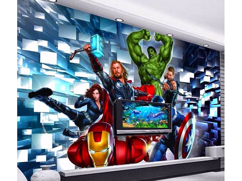 PARED 3D SUPERHEROES GUAYAQUIL