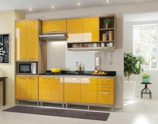 Mueble Cocina amarillo Cayambe BRIKO Rustic