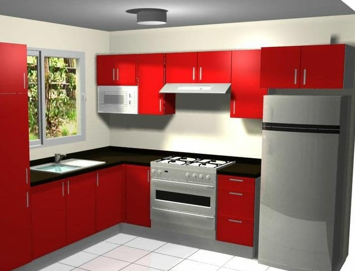 Mueble Cocina rojo Manabí BRIKO Rustic