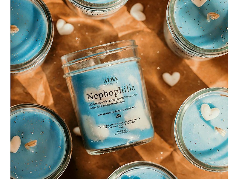 Velas Decorativas Celeste Ecuador