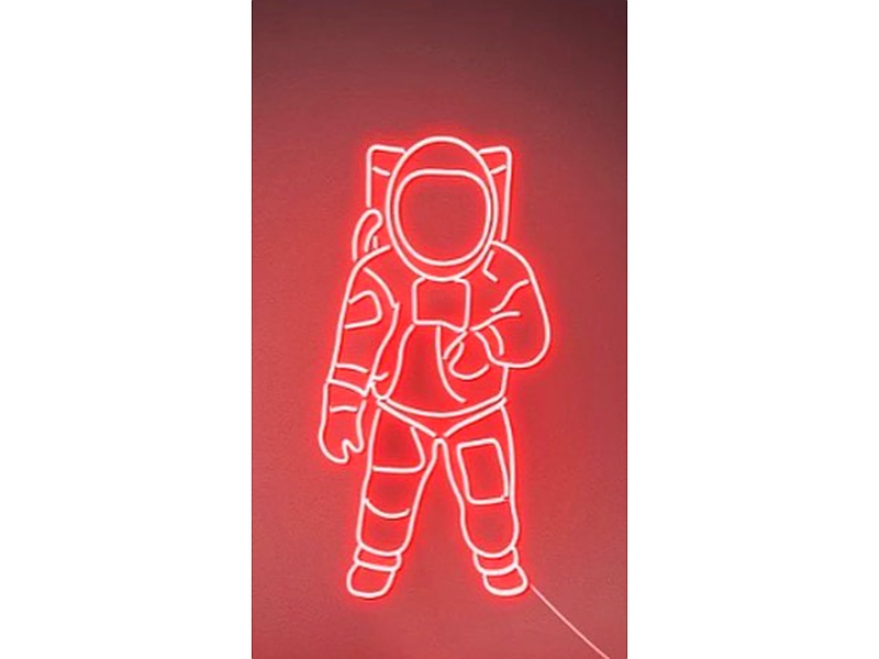 Lampara de Neón Astronauta Rojo Ecuador