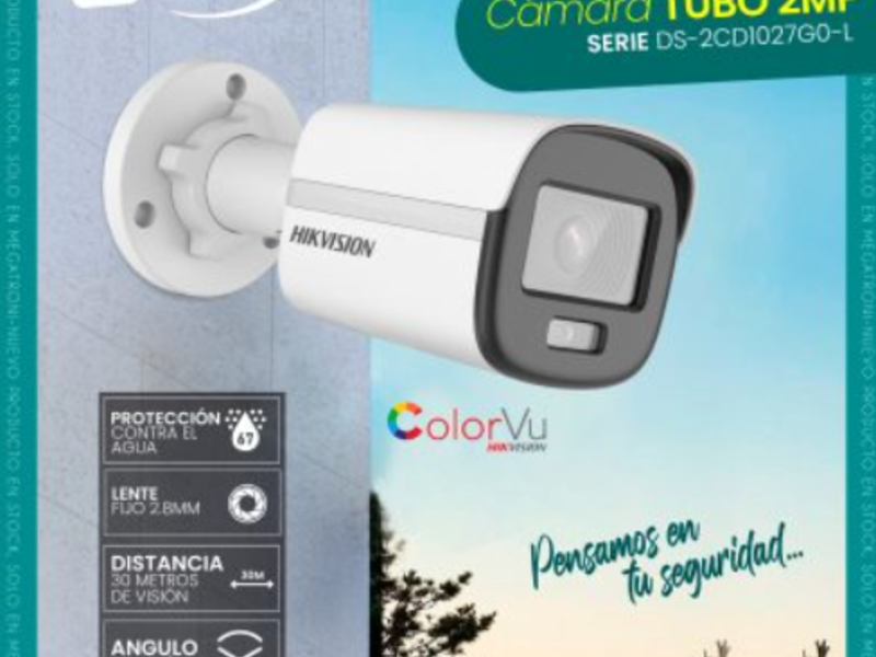 Cámara tubo 2mp 70 grados visión ecuador