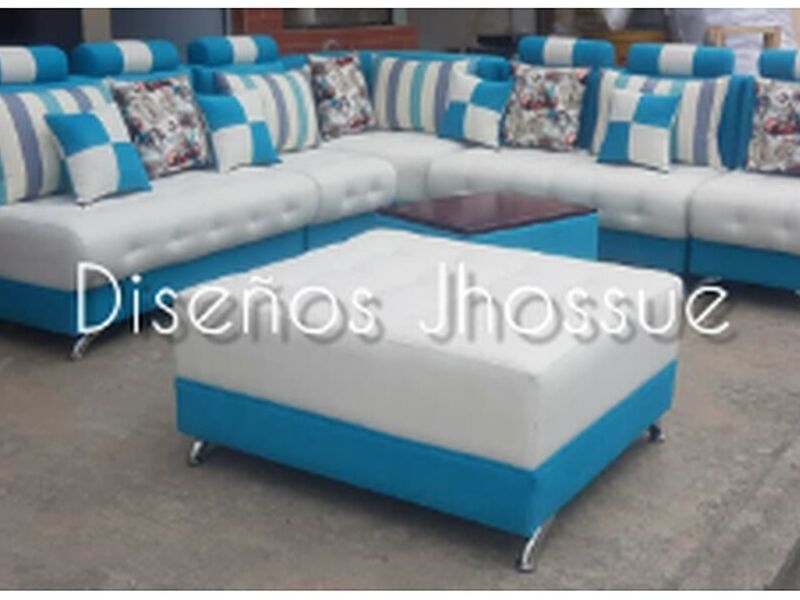 Sofá celeste & blanco Ecuador