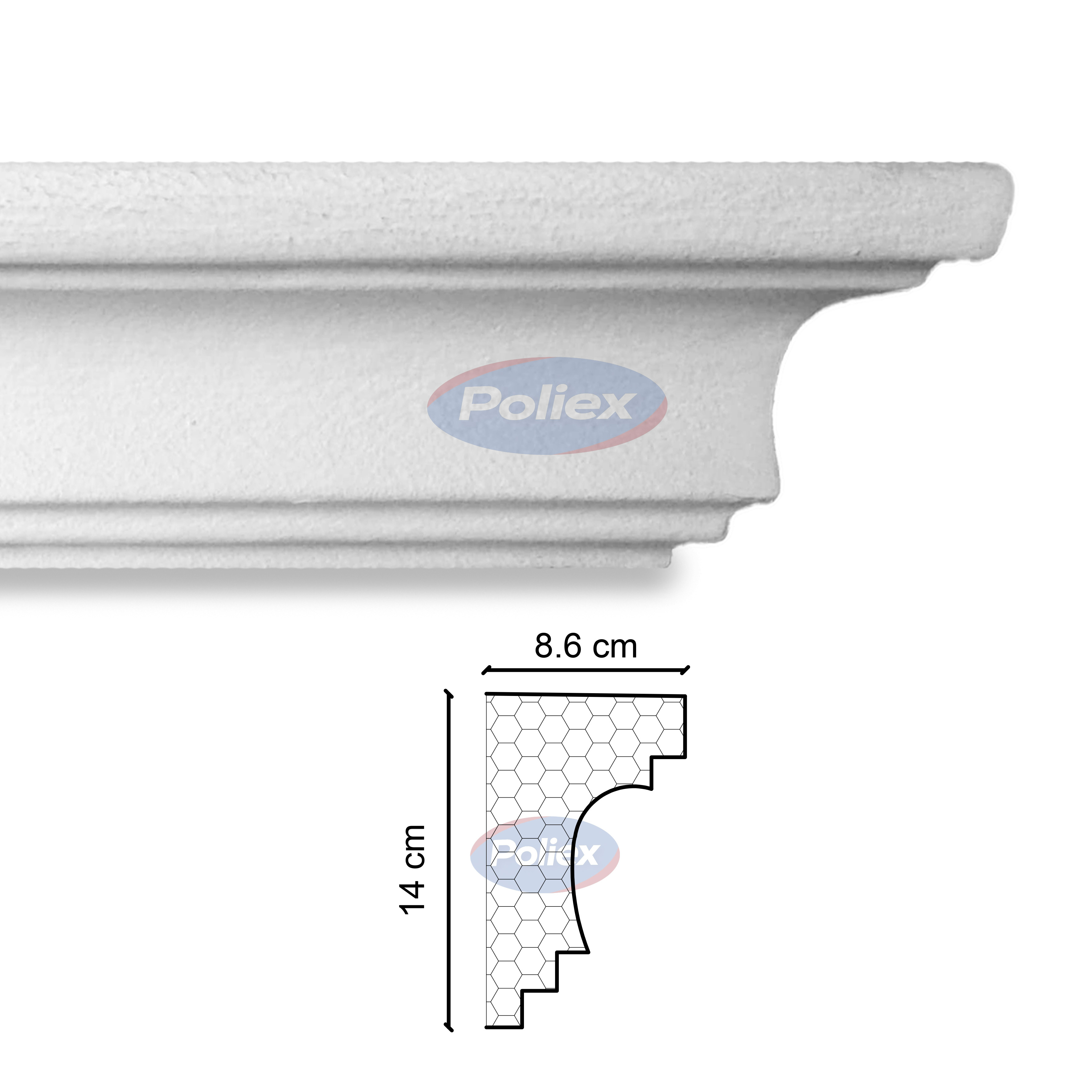 Cornisas / Molduras decorativas para exterior de EPS con recubrimiento cementicio