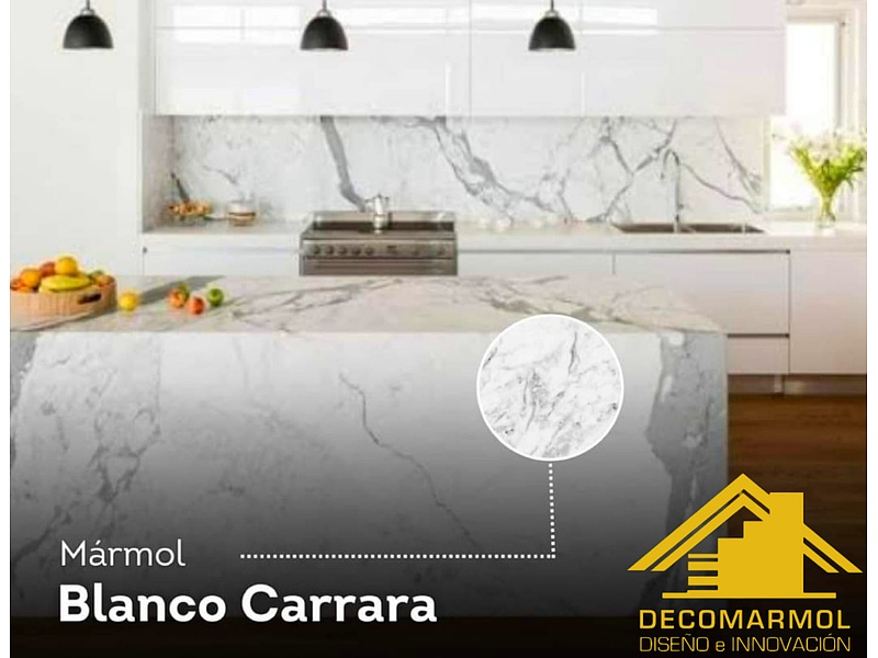 Cubierta mármol blanco Ecuador Decomarmol Diseño E Innovacion