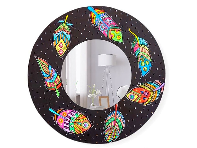 Espejos Decorativos Negro Hojas Ecuador