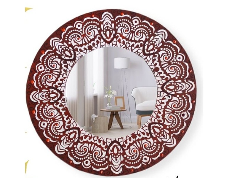 Espejos Decorativos Blanco Rojo Ecuador