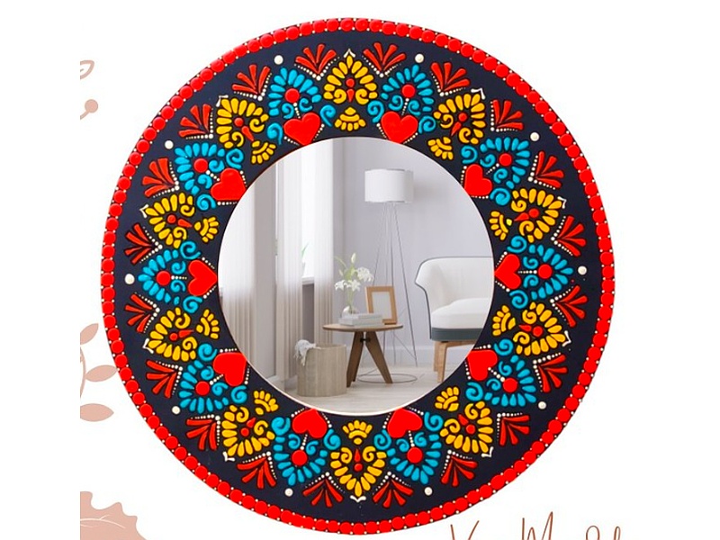 Espejos Decorativos Rojo Gris Ecuador