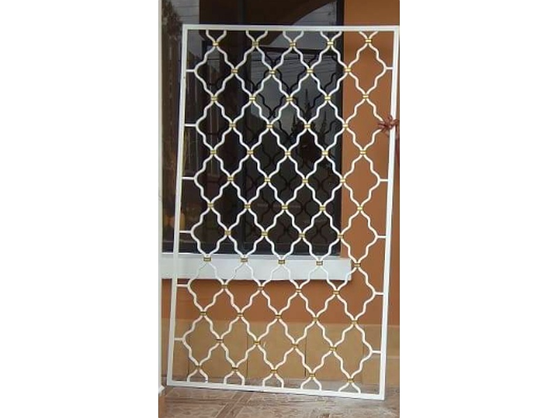 Reja para Puerta en Hierro Fundido Blanco - Ecuador