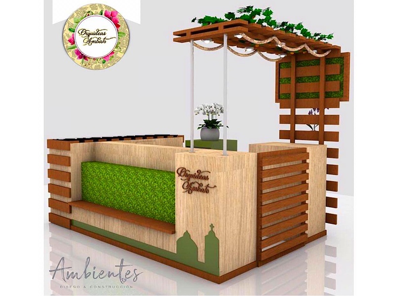Mueble Madera Recepción Bar Ecuador