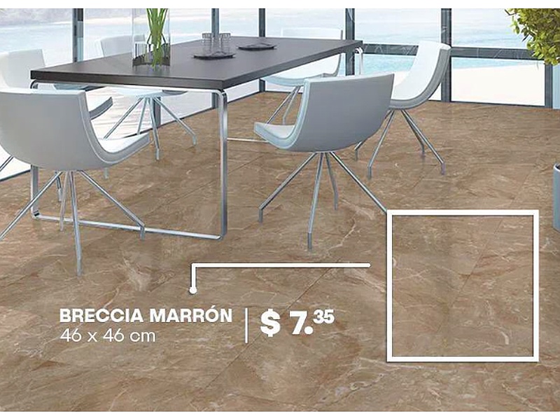 Breccia Marrón de 46x46cm Ecuador