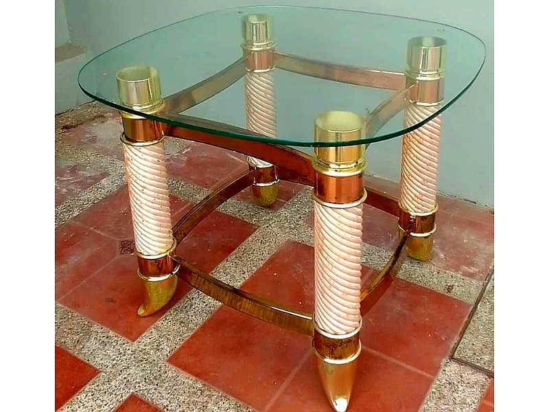 Mesa Metal Base Vidrio Ecuador