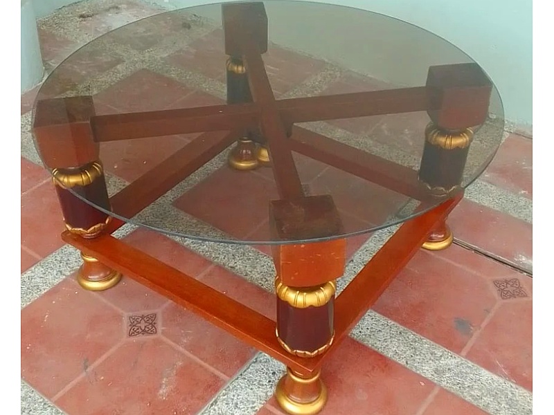 Mesa Madera Vidrio Templado Guayas