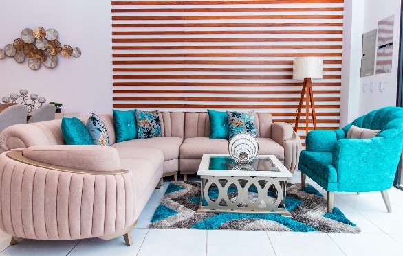Sala Mermaid en color blanco y turquesa Ecuador Mueblería D' Arte La Quadra