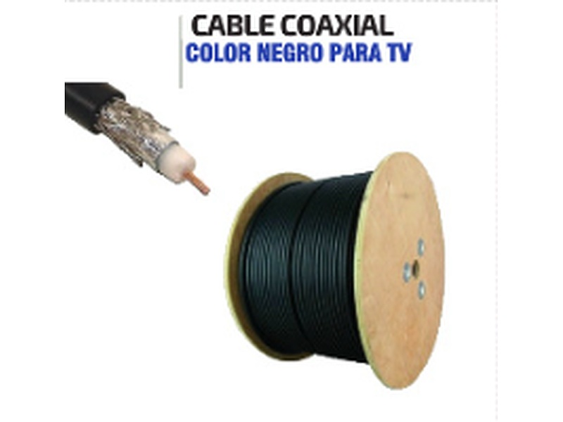Cable Coaxial Color Negro para TV Ecuador