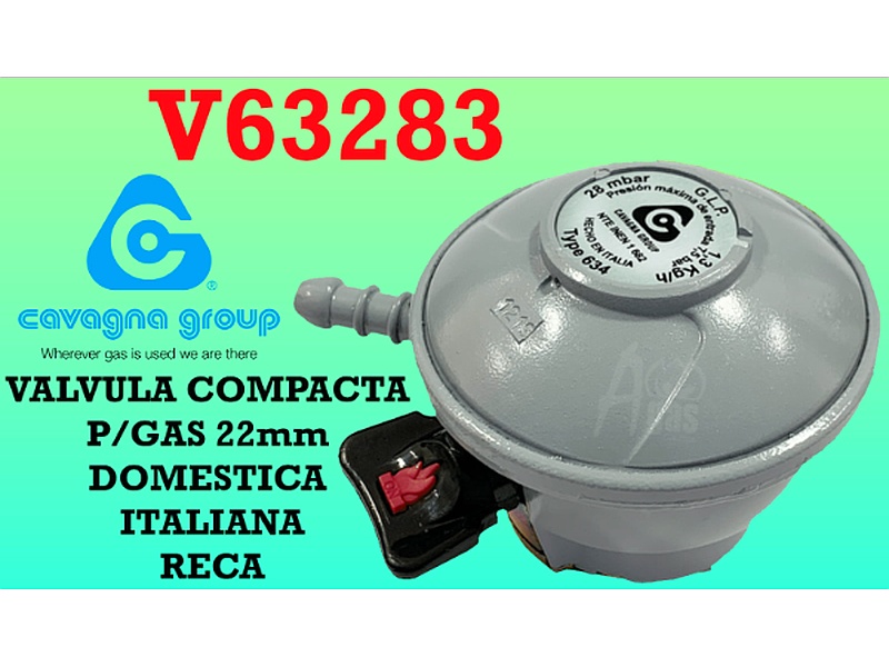 VALVULA COMPACTA P/GAS 22mm ECUADOR