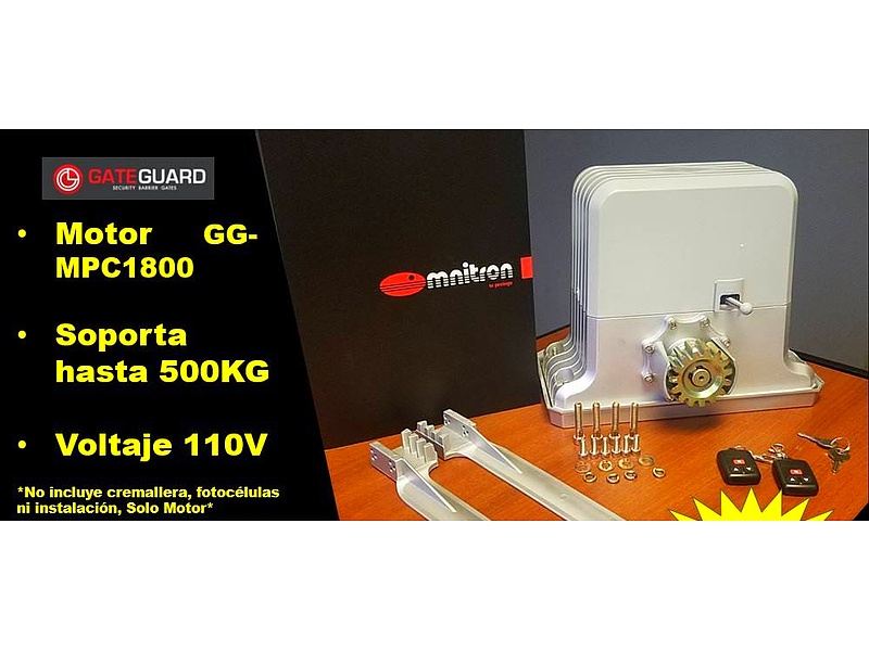 Motor de Puerta Corrediza Gateguard capaz de mover hasta 500 Kg Ecuador