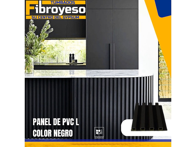 Panel de PVC L Color Negro Ecuador