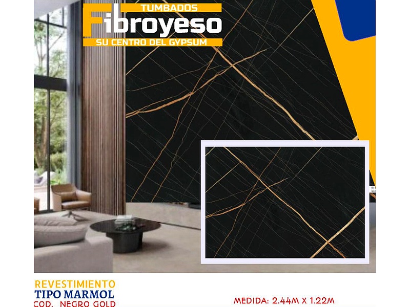 Revestimiento Tipo Marmol Negro Gold Ecuador