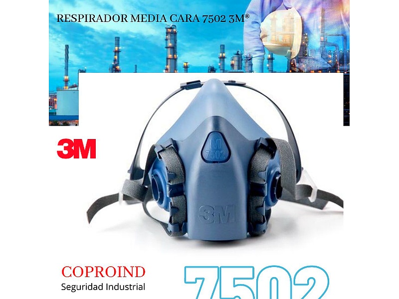 RESPIRADOR MEDÍA CARA 7502 3M. ECUADOR