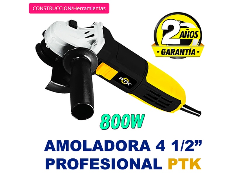 Amoladora PTK 4½ 800W Profesional Ecuador