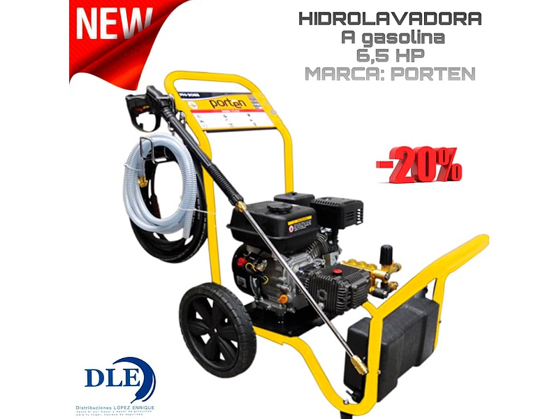 HIDROLAVADORA A GASOLINA 6.5 HP ECUADOR PORTEN