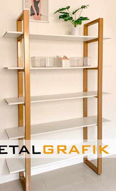 Estantería de metal dorada Ecuador