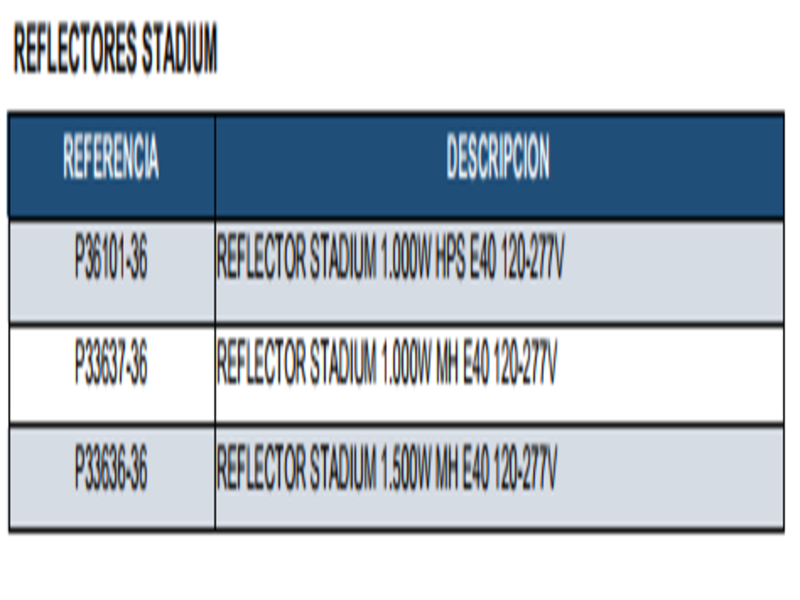 REFLECTORES STADIUM 