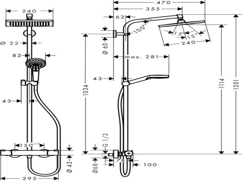 Ducha Crometta E 240 Showerpipe 