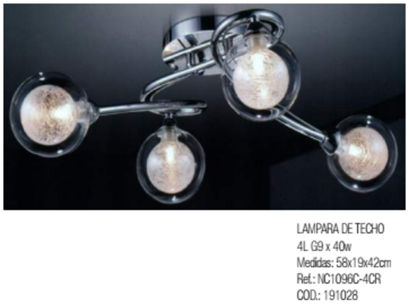 LAMPARA DE TECHO 4L