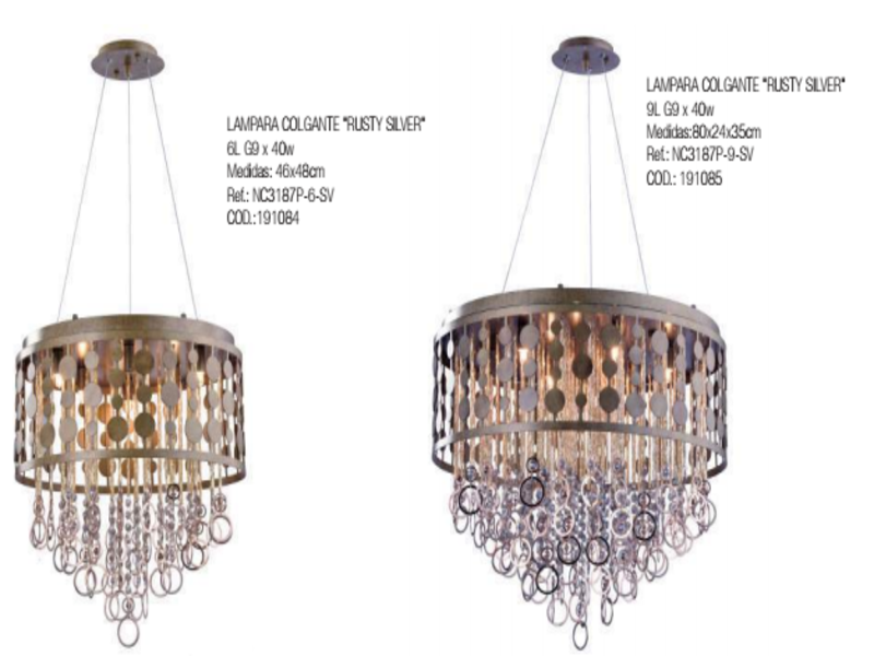 LAMPARA COLGANTE "RUSTY SILVER" 