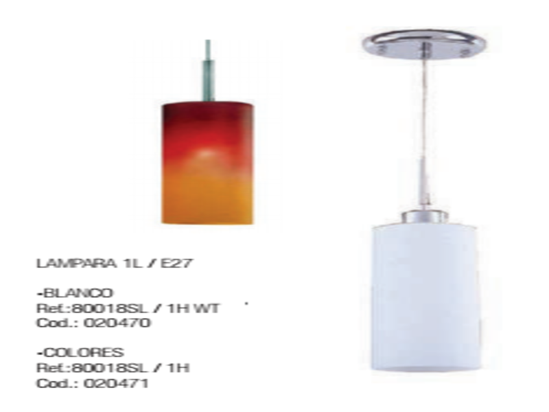 LAMPARA BLANCO / COLORES