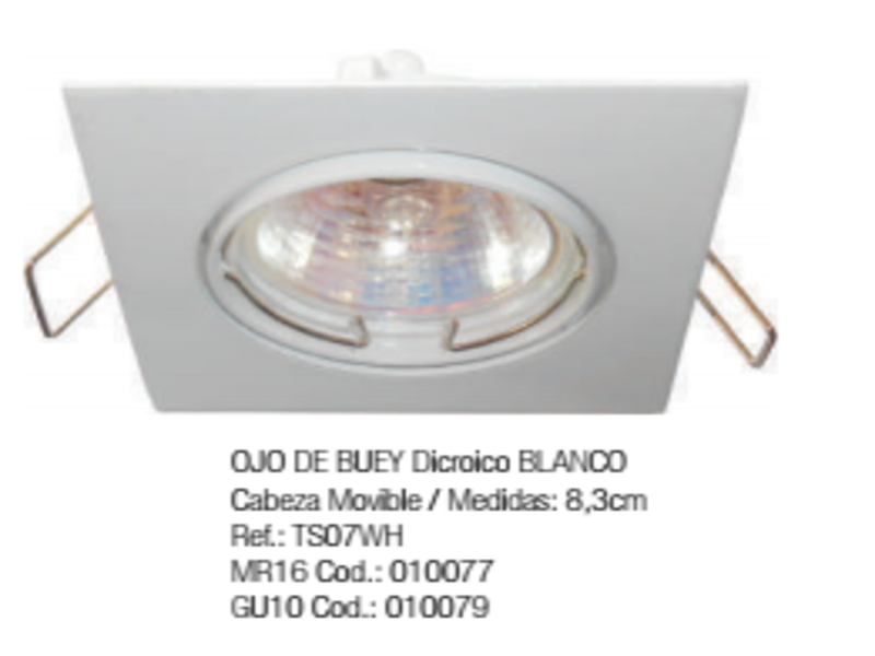 OJO DE BUEY Dicroico Cuadrado 