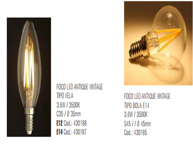 FOCOS LED ANTIQUE VINTAGE