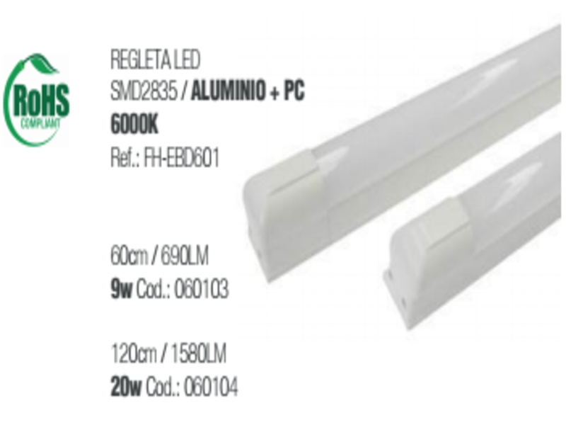 REGLETA LED 18W 72L