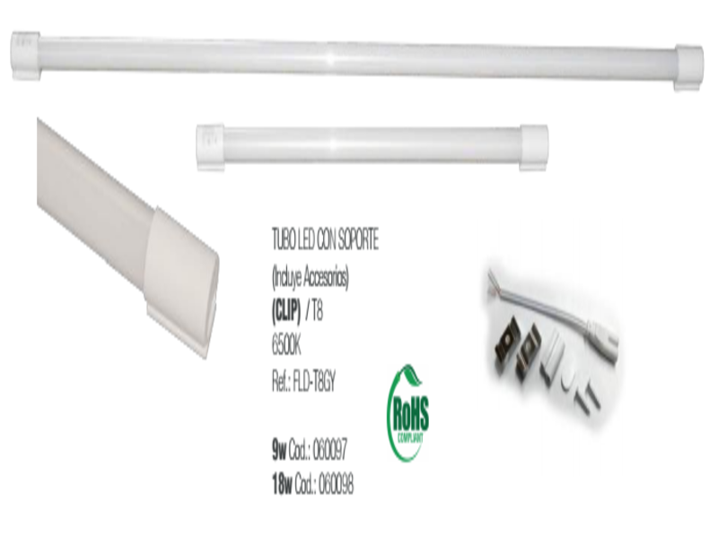 TUBO LED CON SOPORTE