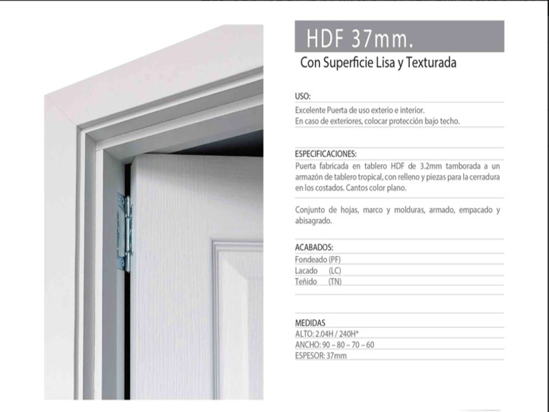 PUERTA HDF 37mm